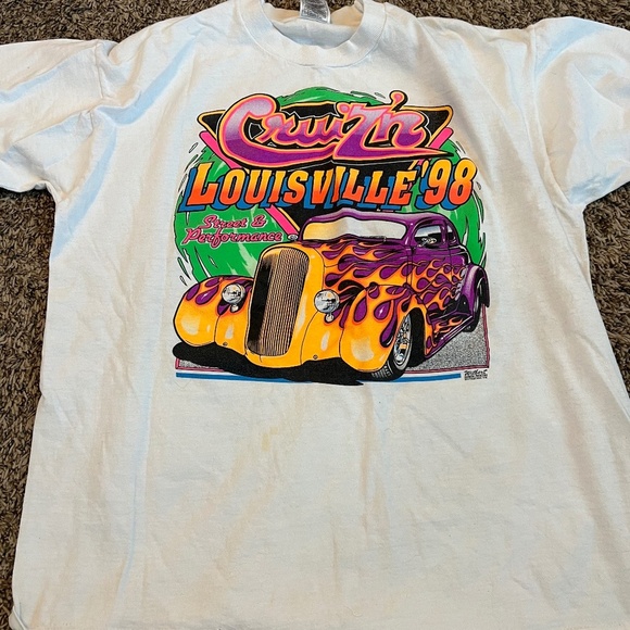 Vintage 90's neon louisville hotrod street and performance oversized graphic tee - Picture 1 of 7